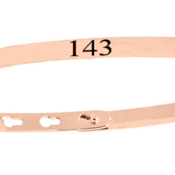 1437 Adjustable Inscription 4mm Wide Bracelet - Picture 3 of 4